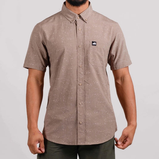 Vista Button Down Brown Loam