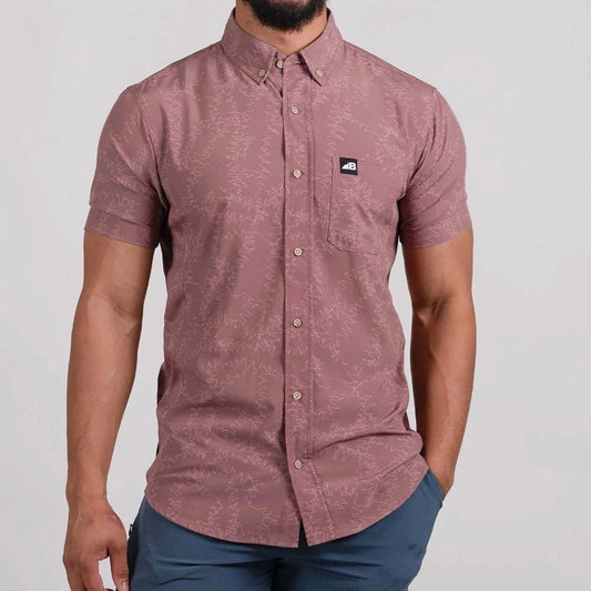 Vista Button Down Piney Maroon