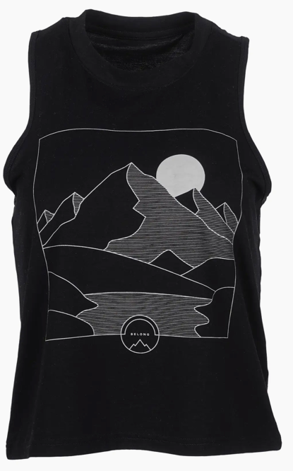 Crop Tank Black Ridge Runner