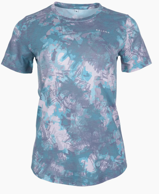 Women's Tek Tee Woodland Splash Aqua