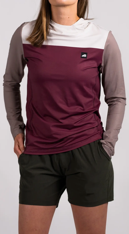 Womens Tek Hood Burgundy