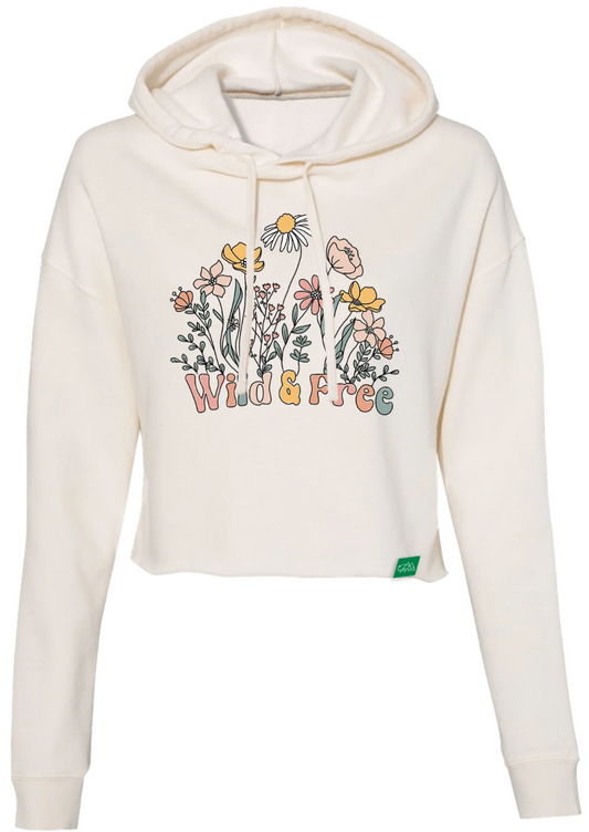 Wild And Free Flowers Crop Hood