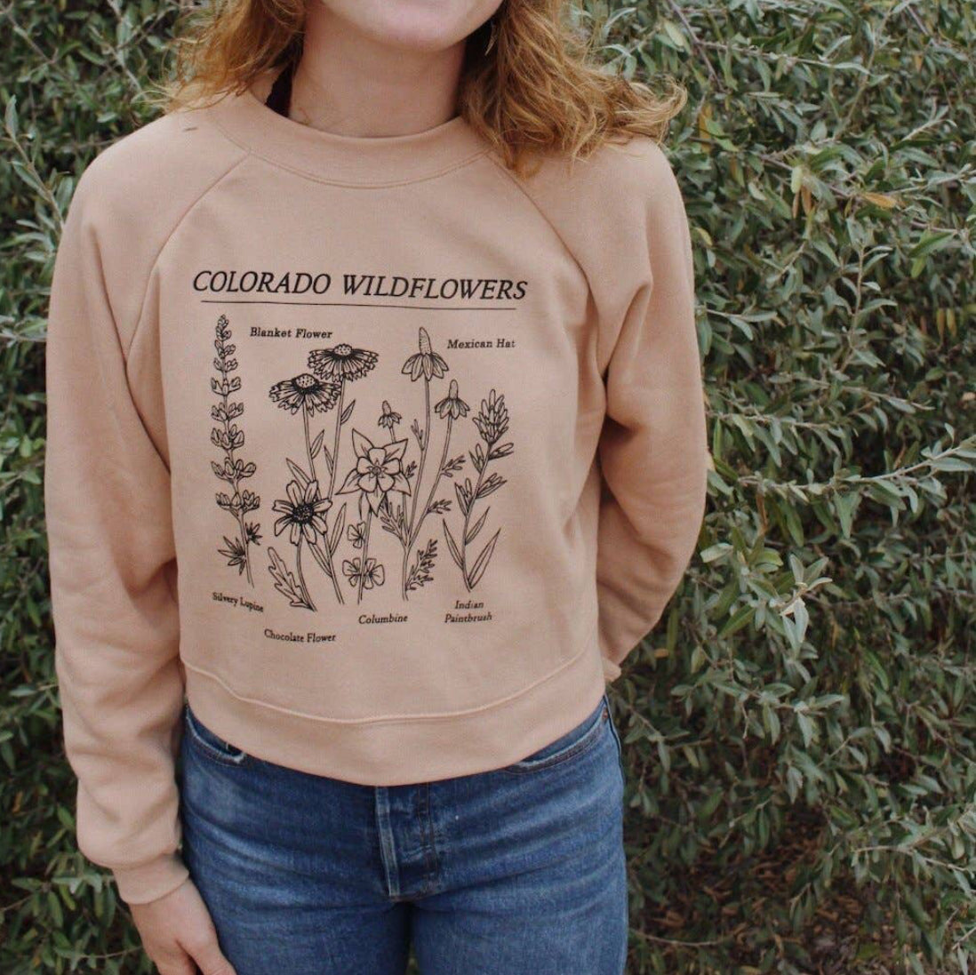 Colorado Wildflower Crop Crewneck